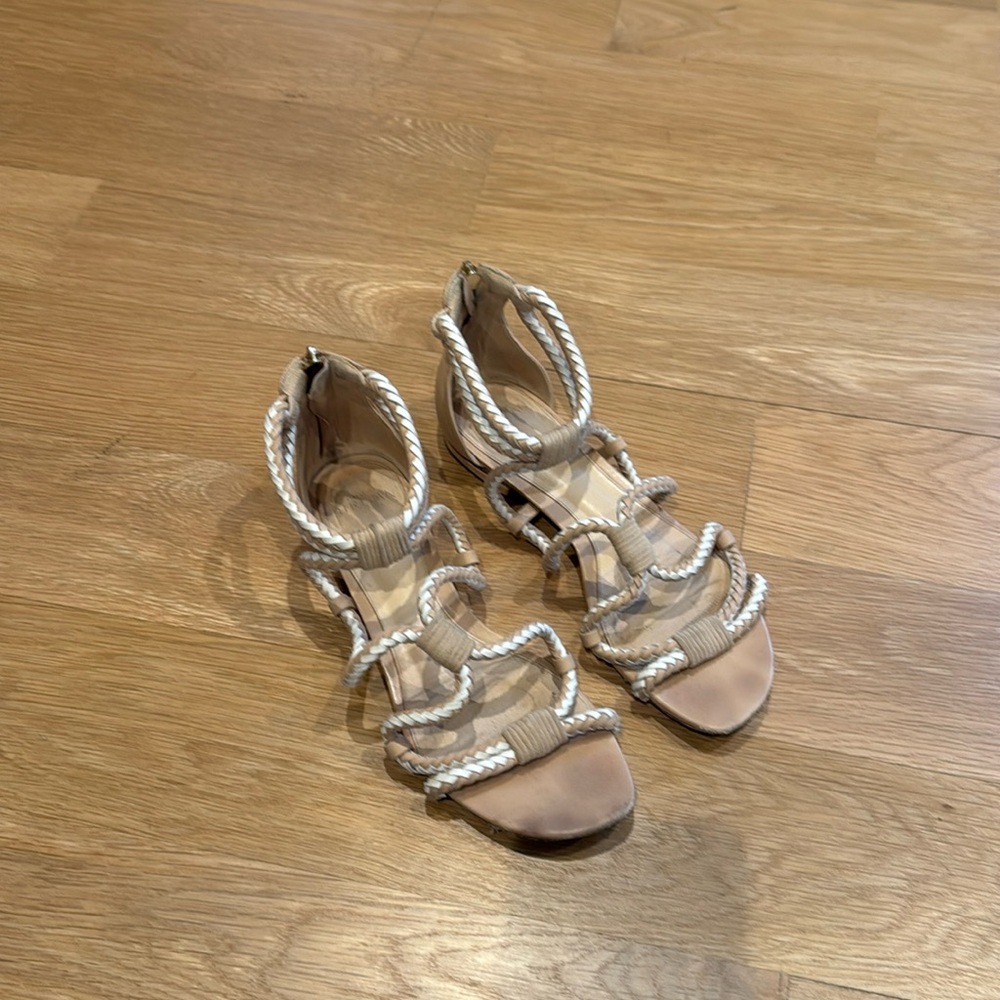 Alexandre Birman Nude & White Sandals 37.5